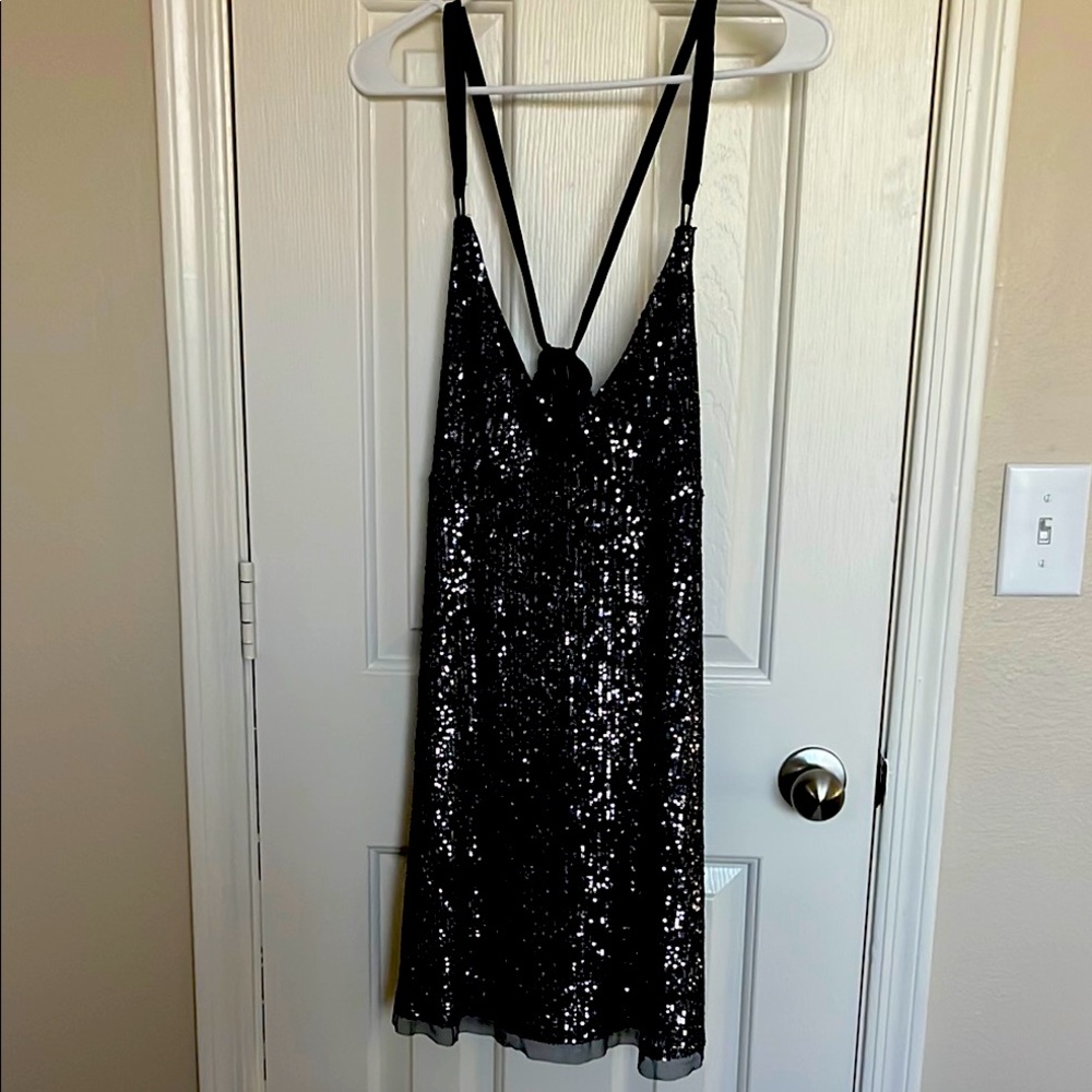 Black Sequin Dress